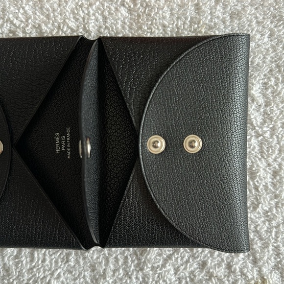 Hermes Calvi Duo Chamkila Goatskin Card Holder Wallet - Picture 13 of 16